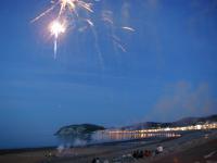 wedding fireworks on llandudno beach St George's Hotel Saturday June 7th 2008
